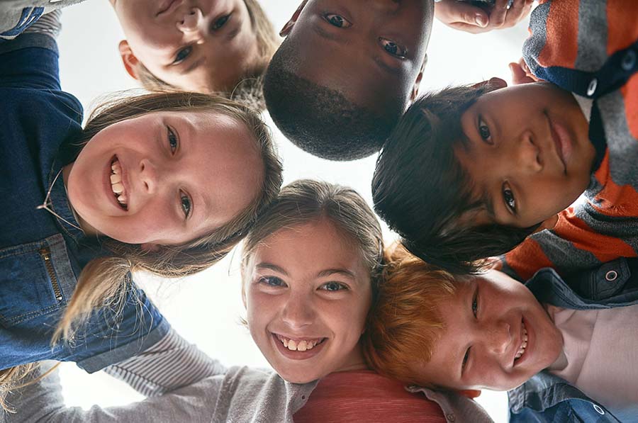 A group of smiling children