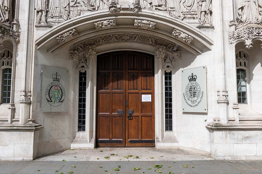 The exterior of the supreme court in england and wales